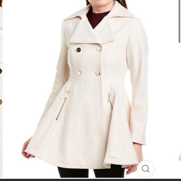 Chinese Laundry Cream Pea Coat 